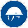 Wear protective helmet safety sign