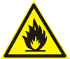 Flammable substances safety sign