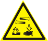 Caustic and corrosive substances safety sign