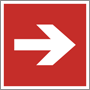 Direction arrow safety sign